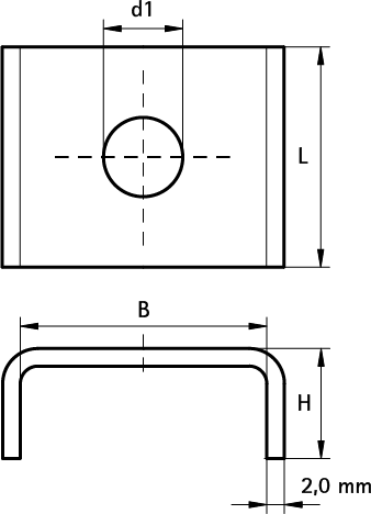 6535008 Монтажные профиля BIS Шайбы (U-образные) монтаж в профиле BIS RapidRail® WALRAVEN  - Вид №1