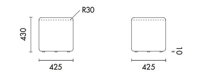 Круглый пуф из ткани Grado Design Geometry ARCH-00039136 - Вид №4