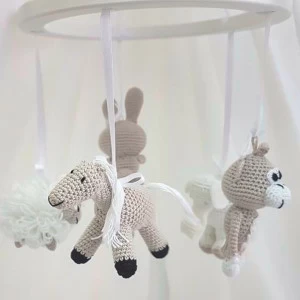 Мобиль на кроватку "Ассорти" серый ELLIPSE  351686 Белый;серый