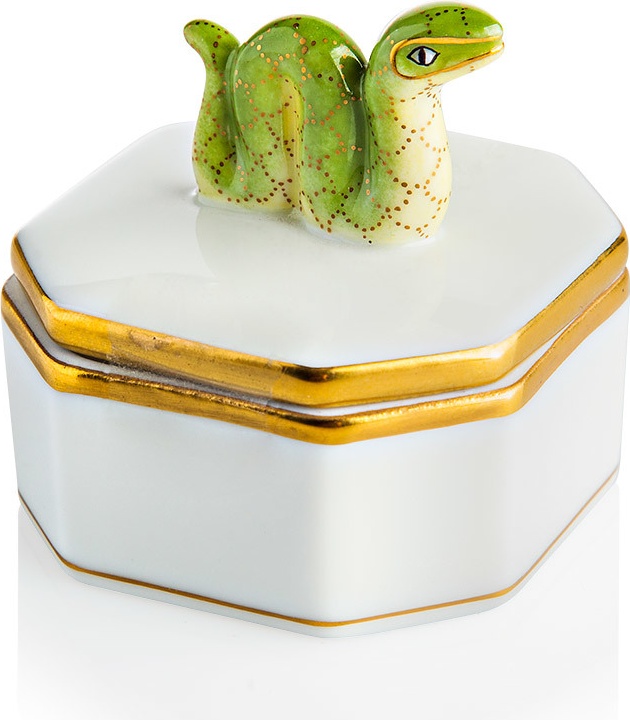 10545954 Herend Шкатулка со змеей 5см Фарфор 