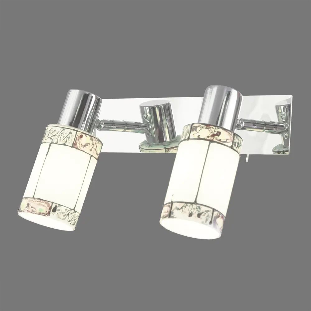 Спот поворотный Eurosvet Tiffany 20054/2, 2 лампы, 6 м², цвет хром STLM-2068655 - Вид №1