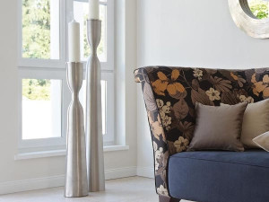 Алюминиевый напольный подсвечник