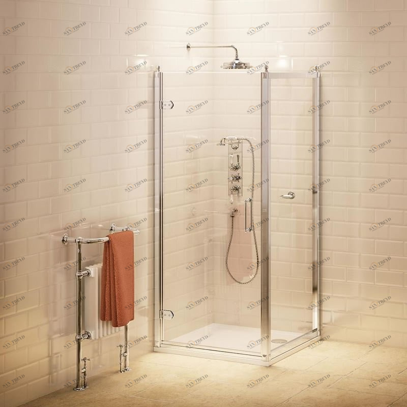 Дверь на петлях 80см с боковым экраном 80 см  Burlington C20, C13 