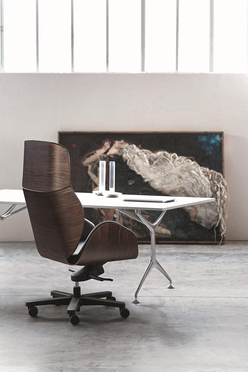 VAGHI Офисный стул со спинкой из розового дерева Suoni executive Slc8/sld8 - Вид №3