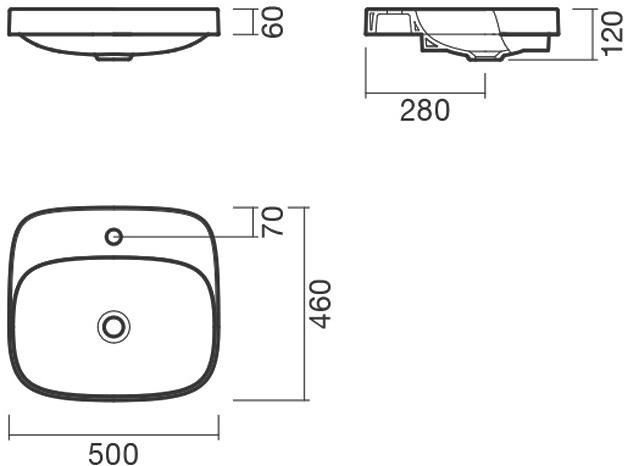 Раковина встраиваемая 50 Sanitana BE YOU S10061916400000  - Вид №1