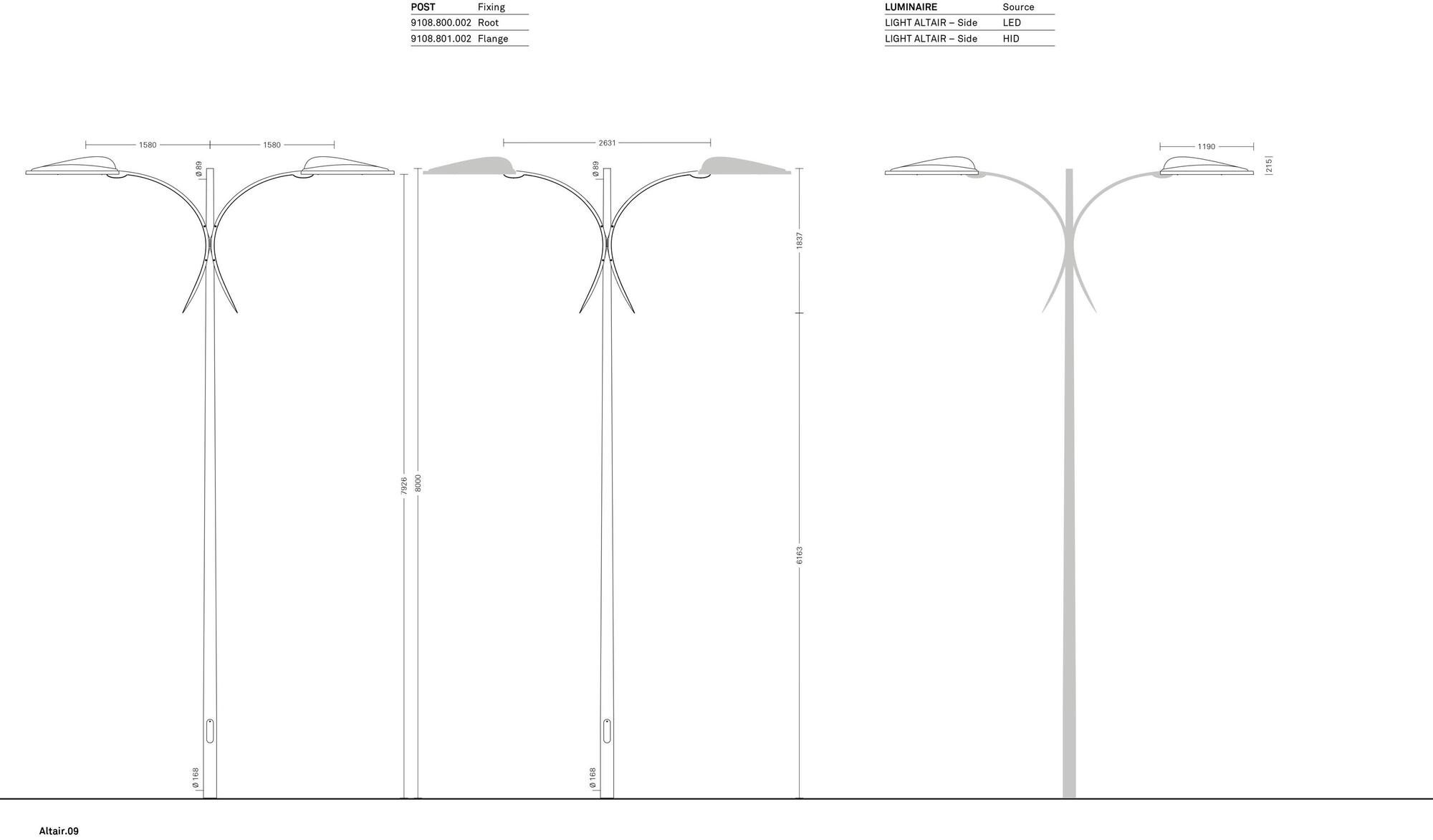Neri Светодиодная головка столба Altair sun-id-1434536 - Вид №14
