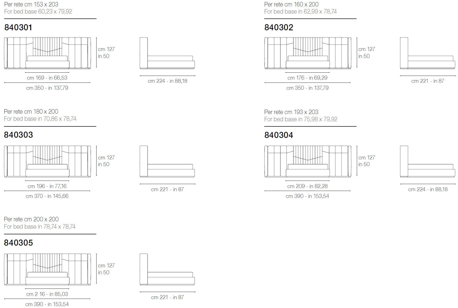 Grilli Двуспальная кровать с мягким изголовьем Prisma 840301/-05 - Вид №3