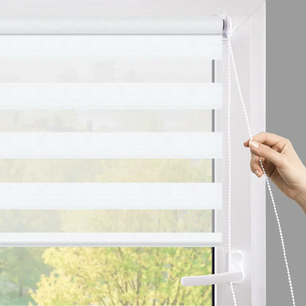 Рулонная штора день-ночь MIAMOZA Москва 140×175 см белая 89411426 STLM-1574598 - Вид №5