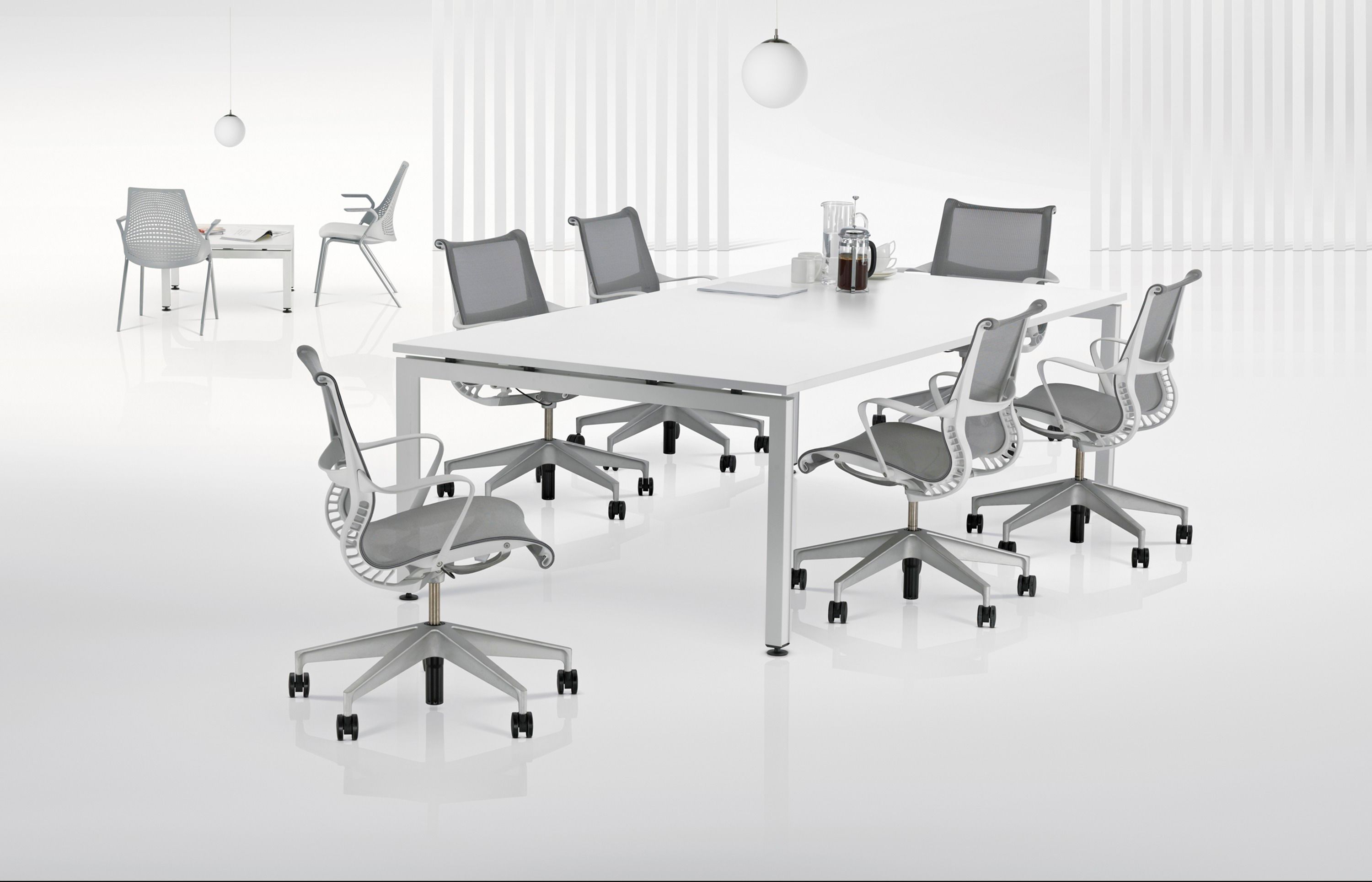 Эргономичный поворотный тканевый офисный стул с подлокотниками Herman Miller Setu ARCH-00086992 - Вид №17