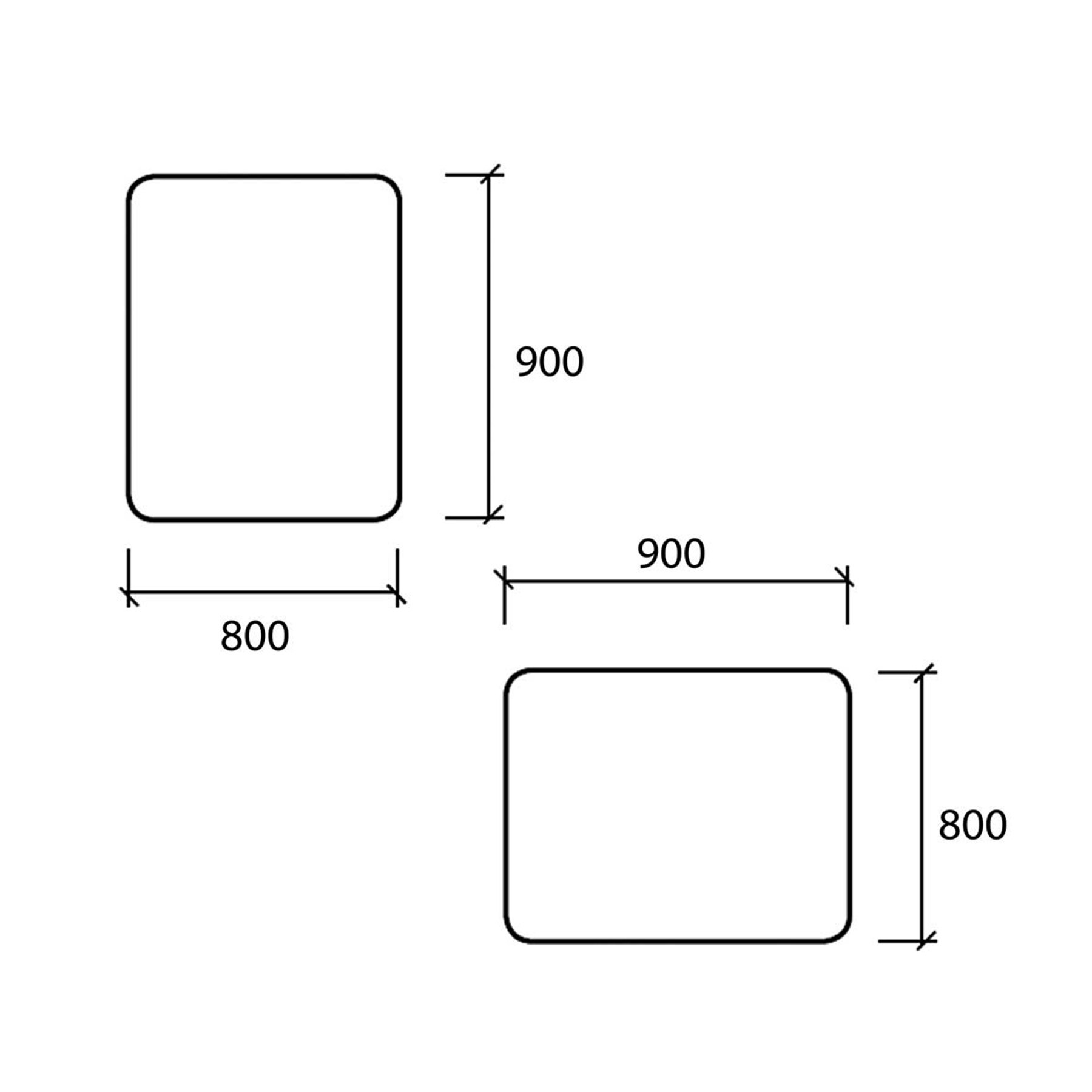 20733 SALGAR Зеркало ROTA 900 900 x 800 мм  - Вид №3