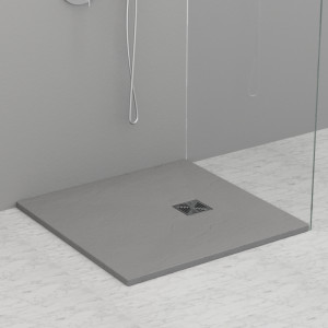 703059 Душевой поддон из минерального литья СЕРЫЙ МАТОВЫЙ в комплекте с сифоном, Kerasan DOCCIA Италия