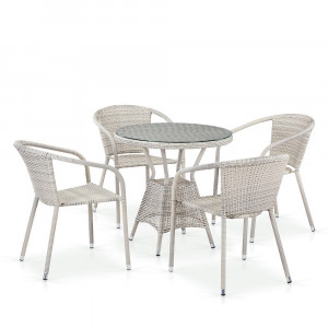 T705ANT/Y137C-W85 Latte 4Pcs Комплект плетеной мебели T705ANT/Y137C-W85 4Pcs Latte Afina