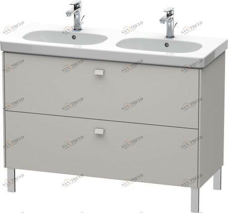 BR442800707 Тумбочка напольная Brioso #BR4428 1170 x 469 мм Бетонно-серый матовый декор Duravit