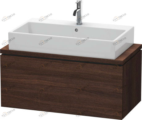 LC580305353 L-Cube Тумбочка для компактной консоли Каштан темный, декор Duravit