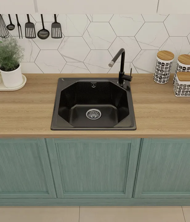 Кухонная мойка Искусственный камень UNIQUE S258 GranFest U-500-S258 - Вид №1