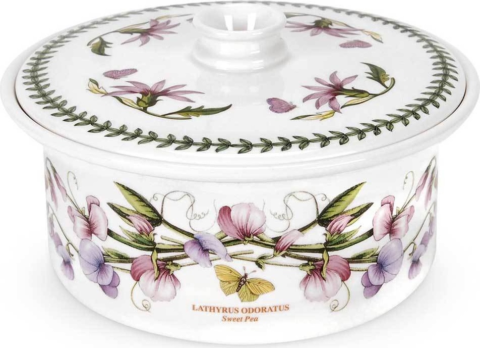 10568464 Portmeirion Блюдо для горячего с крышкой Portmeirion Ботанический сад.Душистый горошек 1,7л, фарфор Фарфор 