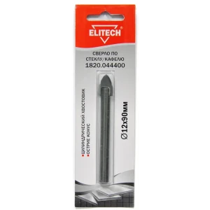 Сверло копьевидное по стеклу и кафелю Elitech 12 мм 89402576 STLM-2149543