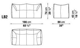 B&B Italia 2-местный тканевый диван Le bambole '07 sun-id-1404536 - Вид №3