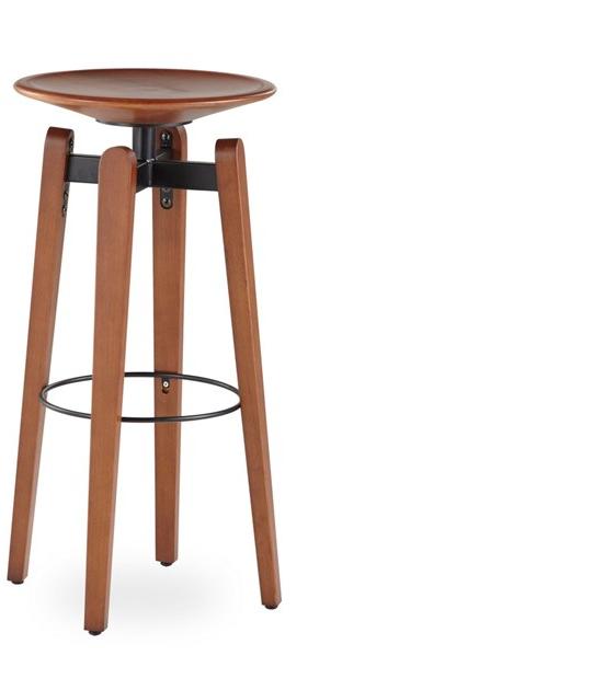 B&T Design Табурет деревянный с подставкой для ног Bow sun-id-1515744 - Вид №1