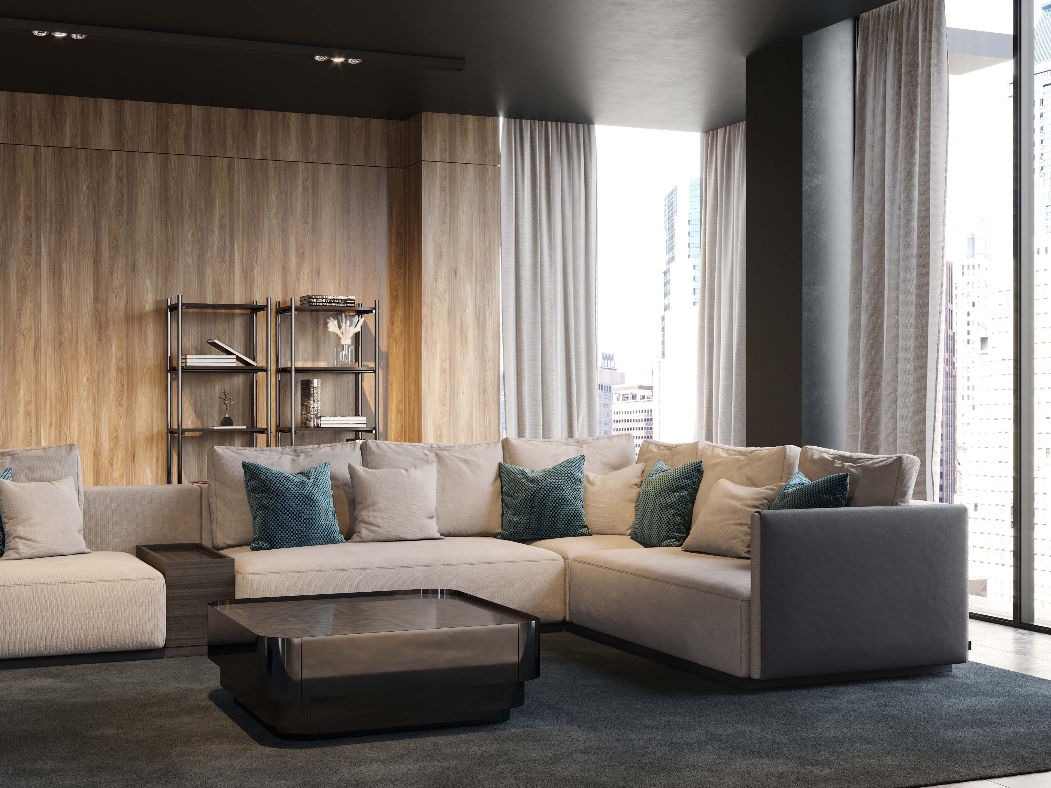 Бархатный угловой диван Stylish Club His &amp ARCH-00138156 - Вид №21