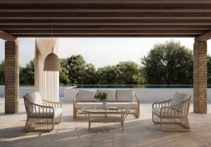 Садовое кресло из синтетического материала и алюминия