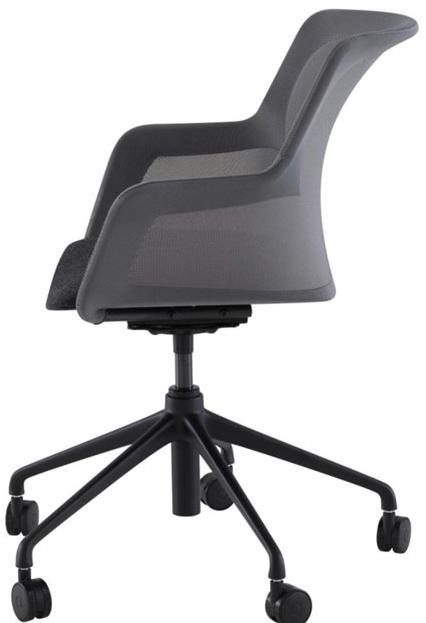 Ligne Roset Поворотное офисное кресло из ткани с 5 спицами на колесиках Piccione 10261483-10261484 - Вид №2