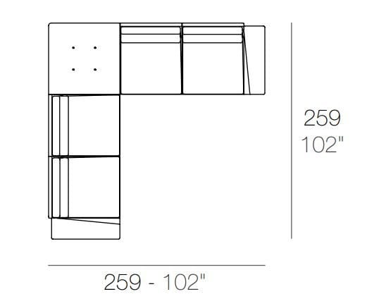 Модульный садовый диван Vondom ARCH-00056845 - Вид №9