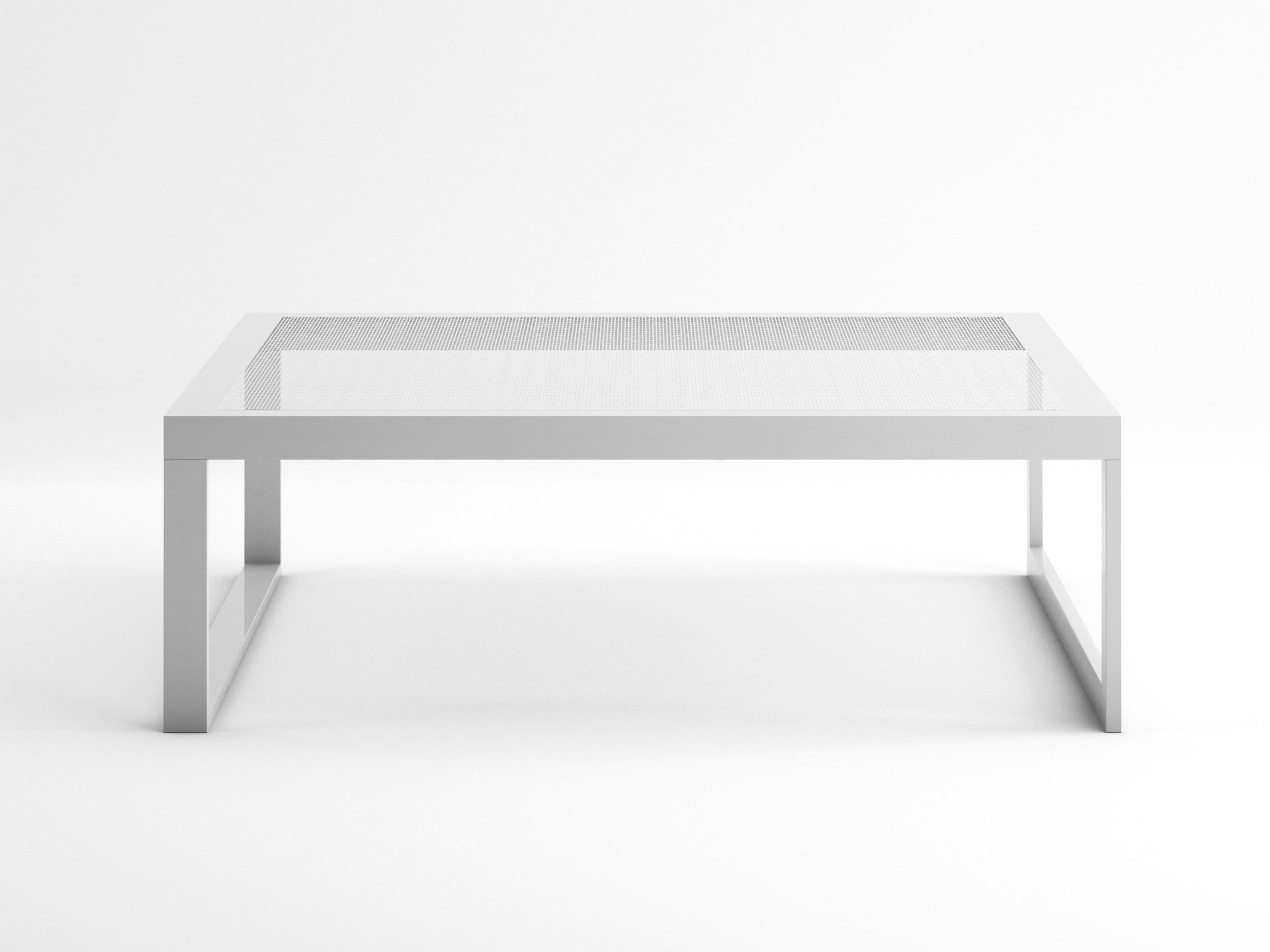 Термолаккированный алюминиевый квадратный журнальный столик GANDIABLASCO Blau ARCH-00002349