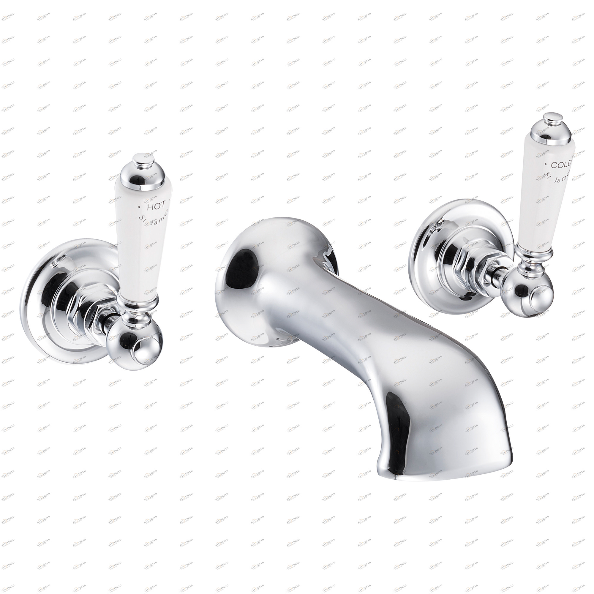 Traditional bathrooms Заливная арматура для ванны ASCOT на 3 отверстия Tb373.514.nk 