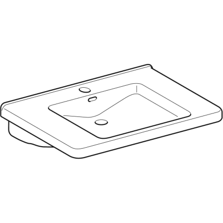 128660000 Раковина Geberit Renova Comfort Square, безбарьерная Geberit  - Вид №12