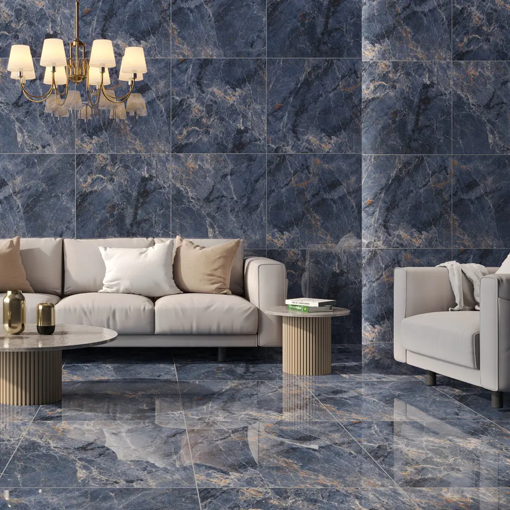 Керамогранит Concor Opera Blue 60×60 см - темно-синий мрамор 89386039 STLM-1525102
