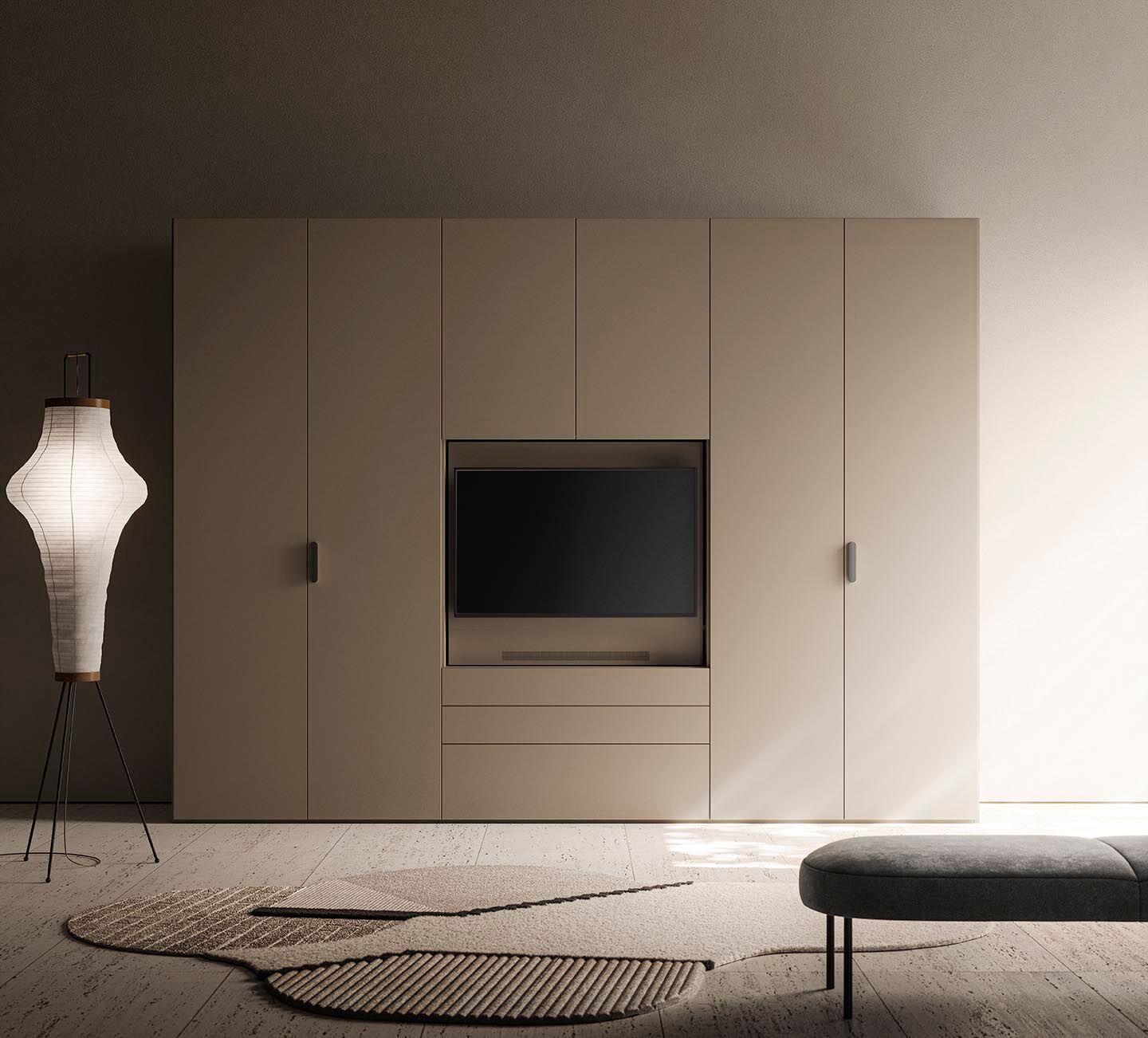 Оборудованная стена с подставкой для телевизора Alf DaFrè покер ARCH-00147283 - Вид №4