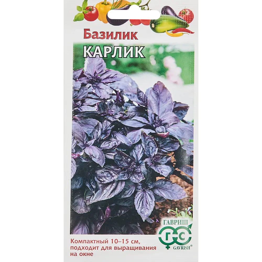ГАВРИШ Базилик Карлик Фиолетовый — ароматная зелень для дома и сада 86222865 STLM-0067100