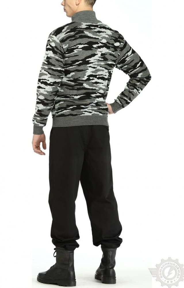 63359 Джемпер камуфляж на молнии серый  Одежда для охранных структур  размер 48-50 Спецодежда  - Вид №5