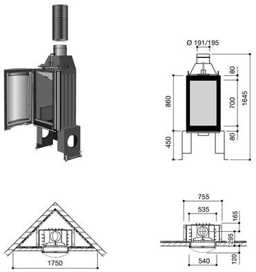 Focus creation Настенный газовый камин с панорамным остеклением Pictofocus sun-id-1389831 - Вид №2