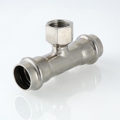 VTi.932.I.350435 Фитинг из нержавеющей стали – пресс-тройник с внутренней резьбой Valtec 35 мм х 1/2"  - Вид №3