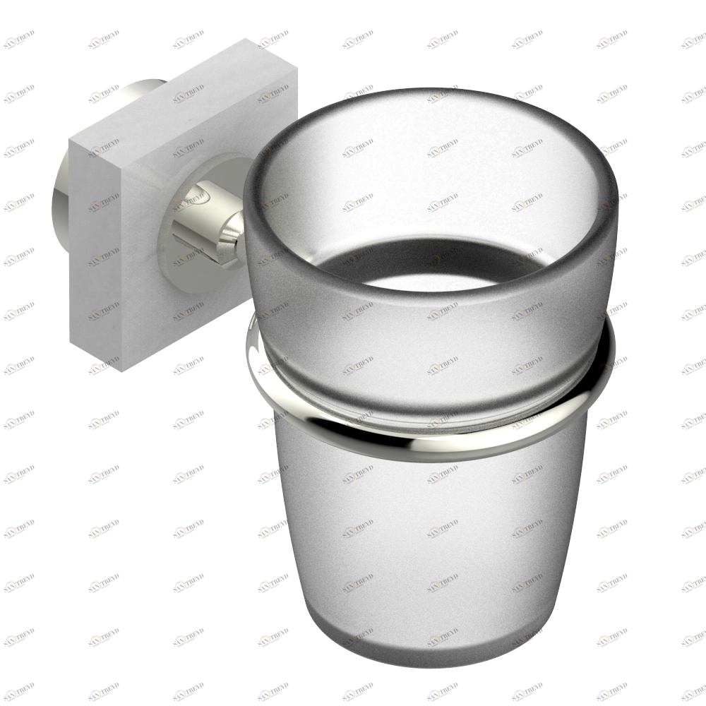 G3V-536 Стакан настенный для зубных щёток Thg-paris Montaigne marbre blanc Vénus Матовый никель G3V-536 CAT.C