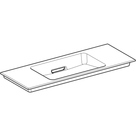 500.395.01.2 Встраиваемая раковина Geberit ONE горизонтальный выпуск, с укороченным вылетом Geberit  - Вид №14