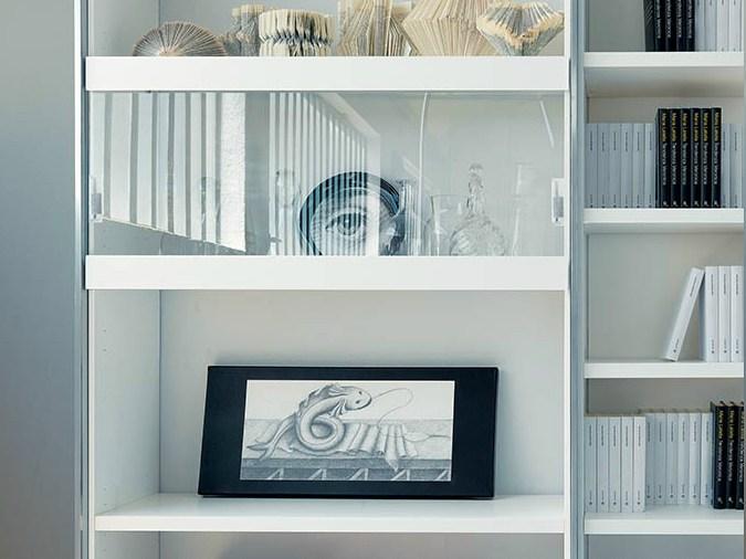 Fimar Лакированный книжный шкаф с открытой стенкой в ​​современном стиле Edis system sun-id-1369795 - Вид №3