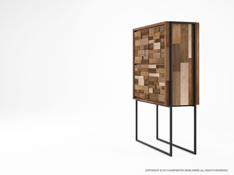 474_1177 Шкаф 4 двери Karpenter Carv'n in Black  - Вид №2