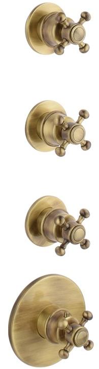 GUGLIELMI Встраиваемый термостатический смеситель для душа на 4 отверстия Classica Fiin00985 - Вид №1