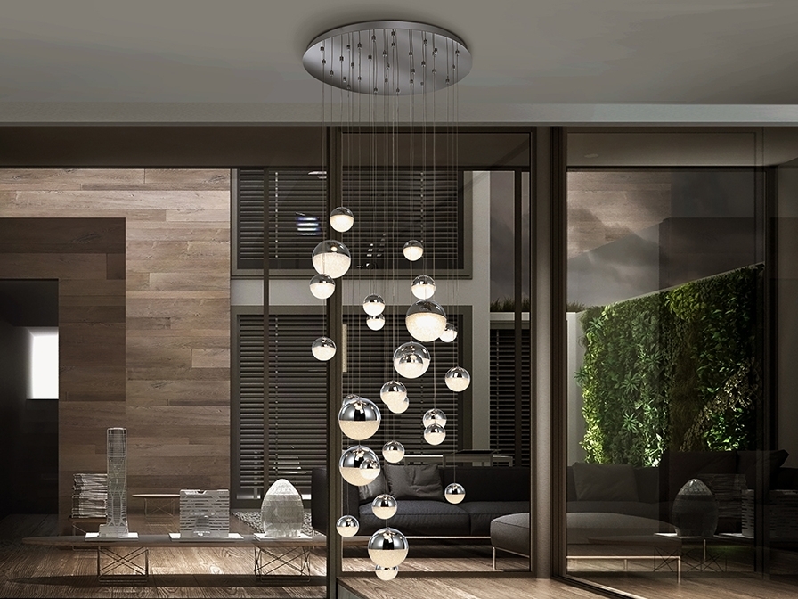 098355 Подвесной светильник LED 27L Ø80 хром Schuller Sphere