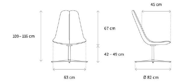 Спицевое вращающееся кресло Wagner W-Lounge ARCH-00099032 - Вид №2