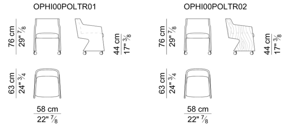 Кожаный стул конференции с колесами i 4 Mariani OPHY ARCH-00093928 - Вид №4