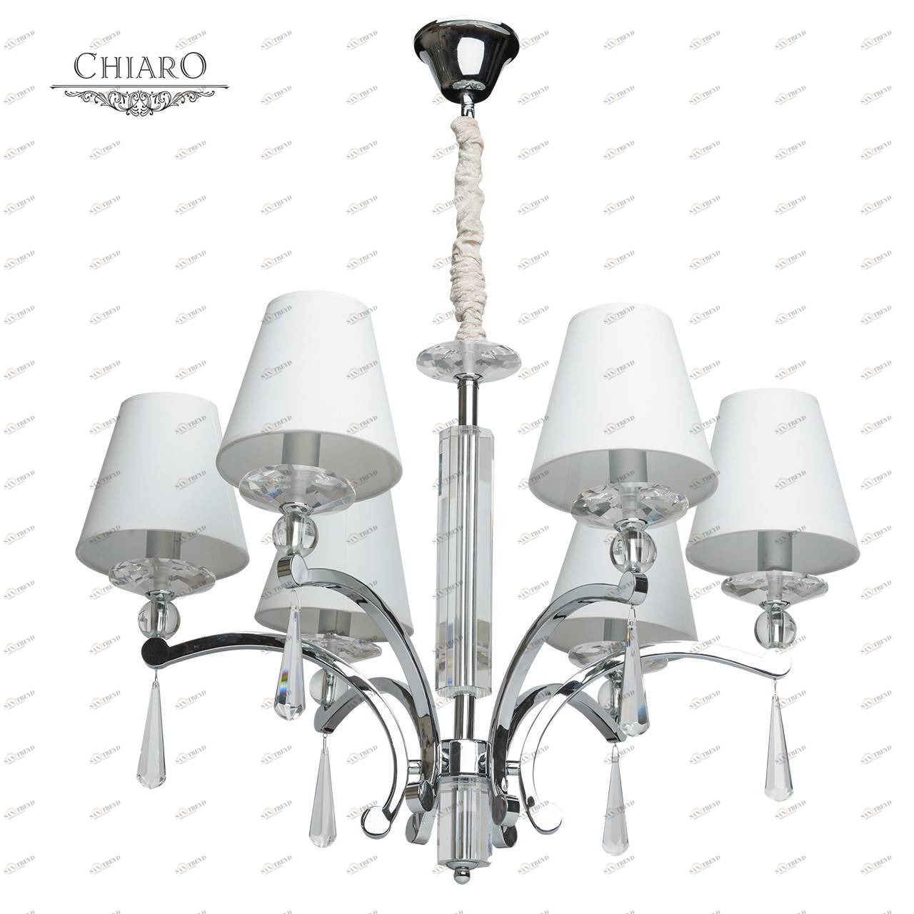 Люстра дизайнерская Spoke-Bone хром белая 386010306 SUPERNW ДИЗАЙНЕРСКИЕ 056003 Белый 