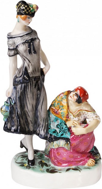 95020 Императорский фарфоровый завод Скульптура "Гадалка" (авт.Н.Данько) Твёрдый фарфор 