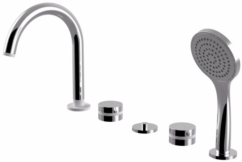 Rubinetteria Giulini Комплект для ванны на 5 отверстий с ручным душем Myring Fmr0160 - Вид №1