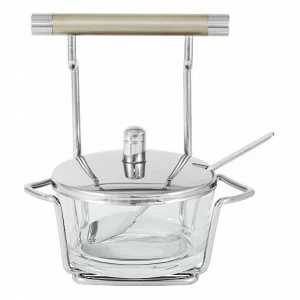 Ваза стальная с ложкой для сахара серебряная "Перле" REGENT ПЕРЛЕ 00-3946589 Серебро