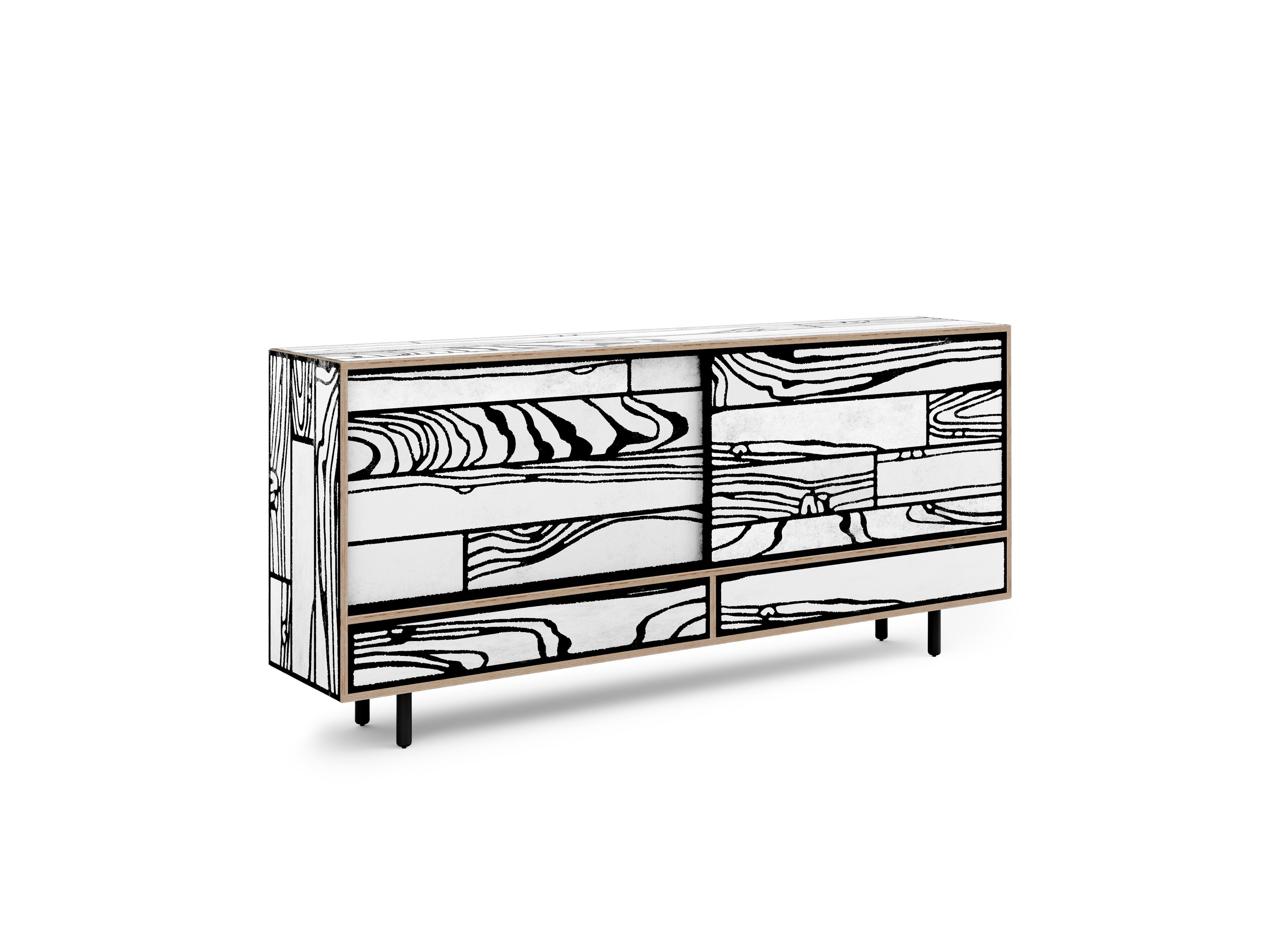 Фанерный шкаф с раздвижными дверями Established&Sons Wrongwoods ARCH-00003527 - Вид №1