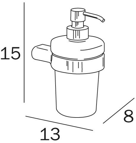 INDA® Настенный дозатор мыла из матового стекла Mito A201020 - Вид №1